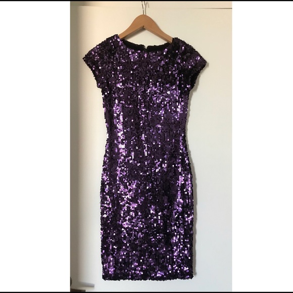 le chateau Dresses & Skirts - Plum Sequin Le Chateau Dress